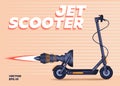 Jet Combination Scooter With Background Royalty Free Stock Photo