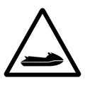 Jet Ski Area Symbol Sign, Vector Illustration, Isolate On White Background Label. EPS10 Royalty Free Stock Photo