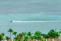 Jet ski in a blue caribbean sea Royalty Free Stock Photo