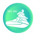 Jet ski icon in vector. Vector illustration Royalty Free Stock Photo