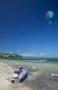 Jet ski and kite surf in bolabog beach boracay philippines Royalty Free Stock Photo