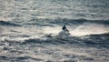 Jet ski racing in the sea