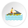 Jet ski rider icon circle Royalty Free Stock Photo