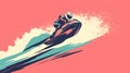Rider on Jet Ski Royalty Free Stock Photo