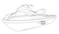 Jet ski sketch. Vector Royalty Free Stock Photo