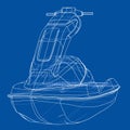 Jet ski sketch. Vector Royalty Free Stock Photo