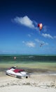 Jet ski on tropical paradise beach in boracay island philippines