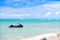 Jet ski, water motorcycle, bike on sea, St. John, Antigua Royalty Free Stock Photo