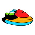 Jet ski water scooter icon, icon cartoon