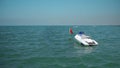 A Jet-ski waverunner parked on sea Royalty Free Stock Photo