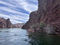 Jet Skier cruising the Topock Gorge in Arizona Royalty Free Stock Photo