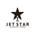 jet star, rocket logo Ideas. Inspiration logo design. Template Vector Illustration. Isolated On White Background Royalty Free Stock Photo