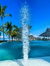 Water Spray Resort Pool Tropical Scene Royalty Free Stock Photo