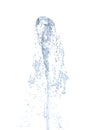 Jet of water upward stream on white background 3d Royalty Free Stock Photo