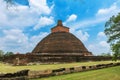 Jetavanaramaya dagoba in the ruins of Jetavana in the sacred world heritage city of Anuradhapura, Sri Lanka Royalty Free Stock Photo