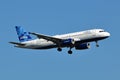 JetBlue Airways Airbus A320 Landing Royalty Free Stock Photo