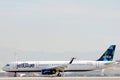 JetBlue Airways plane taxiing at Los Angeles Airport