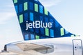 JetBlue plane`s tail