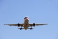 Jetliner landing Royalty Free Stock Photo