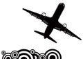 Jetliner silhouette Royalty Free Stock Photo