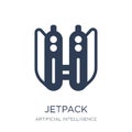 Jetpack icon. Trendy flat vector Jetpack icon on white backgroun Royalty Free Stock Photo