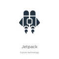 Jetpack icon vector. Trendy flat jetpack icon from future technology collection isolated on white background. Vector illustration Royalty Free Stock Photo