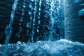 Jets of clean water flowing in the shower cabin Royalty Free Stock Photo