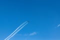 Jets flying in formation as part of an Aerobatic airshow Royalty Free Stock Photo