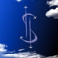 Jets making dollar sign in sky