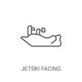 Jetski Facing Right icon. Trendy Jetski Facing Right logo concep