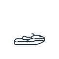 jetski icon vector from vehicles transportation concept. Thin line illustration of jetski editable stroke. jetski linear sign for