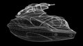 Jetski isolated front view