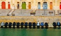 JetSkis Under Colorful Doors in Valletta Malta Royalty Free Stock Photo