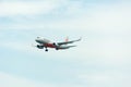 Jetstar Airplane Landing at Singapore Changi International Airport, Singapore, April 2018