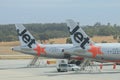 Jetstar airplanes Royalty Free Stock Photo