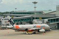 Jetstar Asia Airbus 320 getting ready for departure