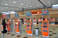 Jetstar check in counter & kiosk Royalty Free Stock Photo