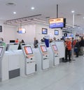 Jetstar self check in Melbourne airport Royalty Free Stock Photo