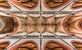 Jette, Brussels Belgium - Interior ornaments and symmetric design of the freres de Saint John municipal catholic church