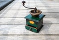 Jette, Brussels, Belgium, Isolated vintage coffee grinder