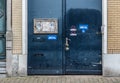 Jette, Brussels Capital Region - Belgium - Ugly blue Industrial garage port