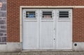 Jette, Brussels Capital Region - Belgium - Vintage wooden residential garage entrance port