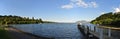 Jetty on Acacia Bay, North Island New Zealand Royalty Free Stock Photo