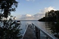 Jetty on Acacia Bay, North Island New Zealand Royalty Free Stock Photo