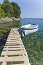Jetty at Agni, Corfu Royalty Free Stock Photo