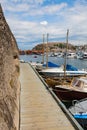 Jetty along the cliffs Royalty Free Stock Photo