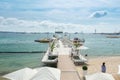 The jetty belonging to the French restaurant La Plage Berriere M