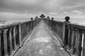 Jetty in black and white