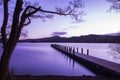 Jetty on Coniston Water in the Lake District Royalty Free Stock Photo