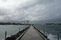 Jetty by cruise ship dock, Florida Royalty Free Stock Photo